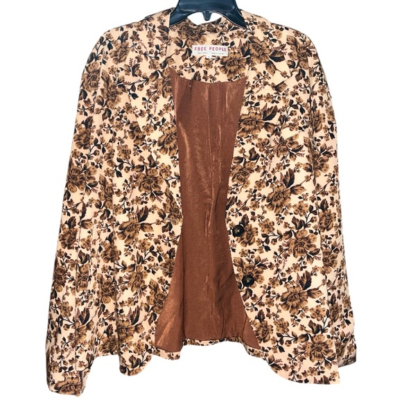 Free People Cali Floral Print Boxy Single Breasted Blazer - Picture 7 of 11